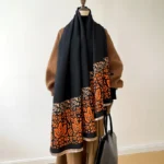 Winter Two-Sided Ethnic Style Cashmere Jacquard Scarves