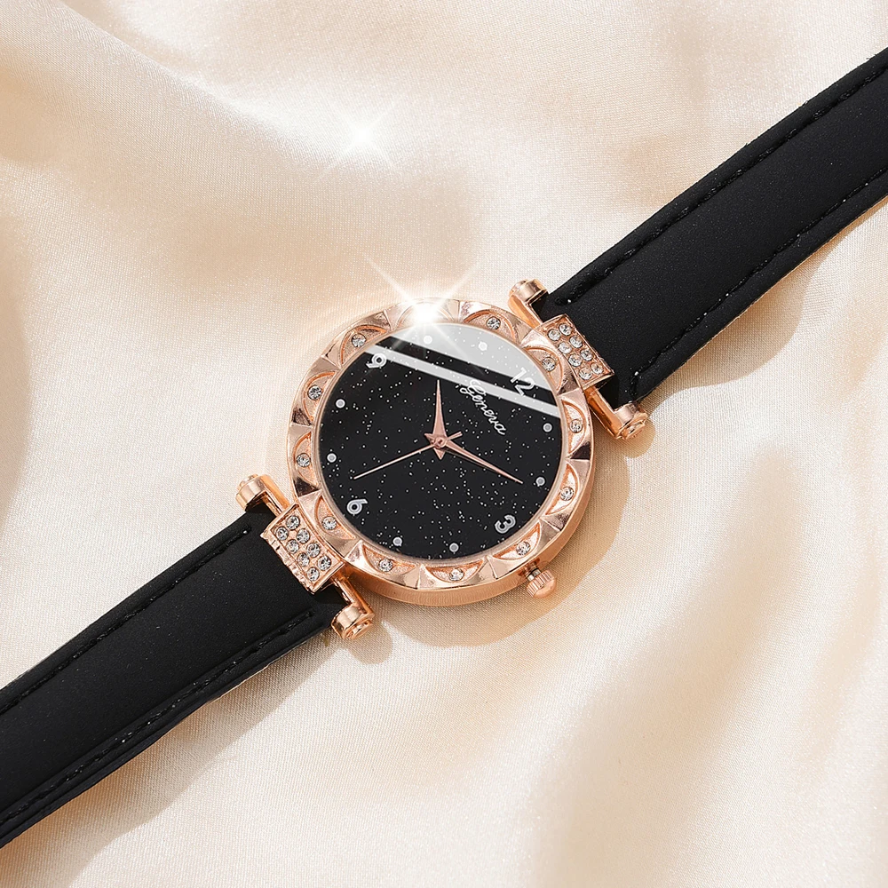 Womens Watches 5Pcs Set Luxury Rhinestone - Image 3