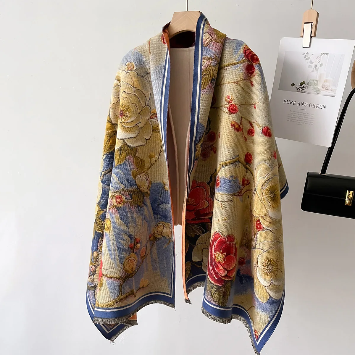 Cashmere Wrap Winter Thickened Shawl - Image 2
