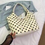 Elegant Nylon Tote Bag Polka Dot