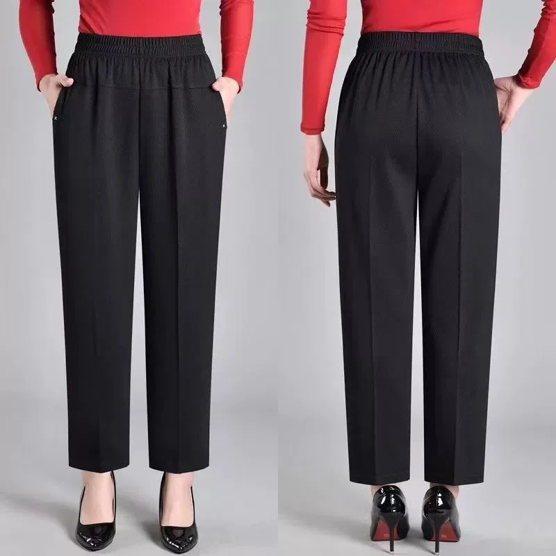 5XL 6XL 7XL 8XL Elastic High Waist Casual Pants - Image 3