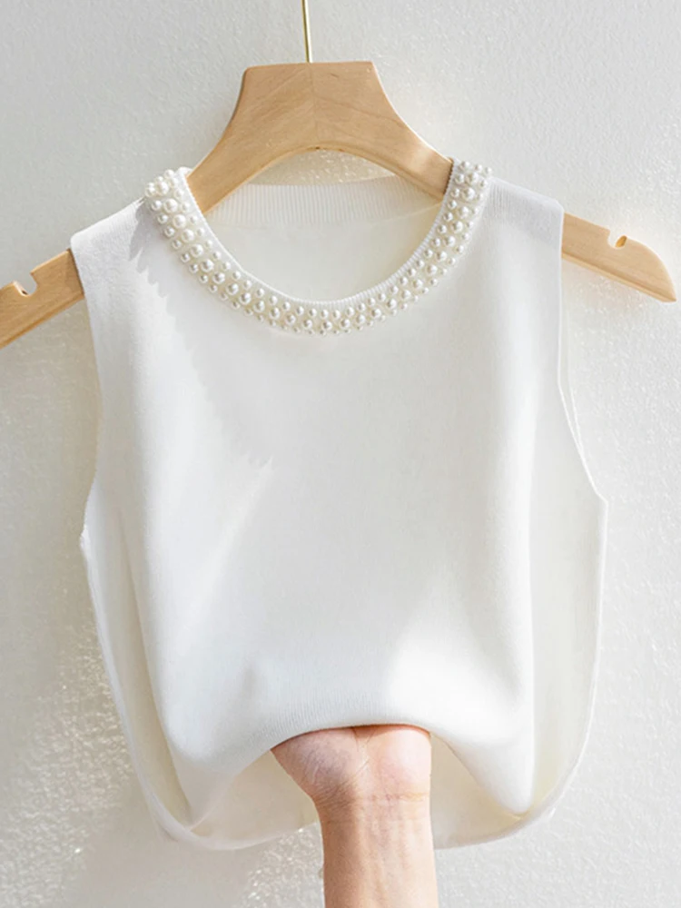 Knitted Vests Women Top Solid Tank - Image 5