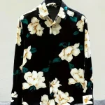 Black Series 3D Printed Men's Long Sleeve Shirts Fashionable And Casual Business Shirt Men's Oversized Breathable Lapel Tops