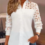 Temperament Loose Woman Shirt Fashion Casual Blouse Elegant long Sleeve Woman Shirt Holiday Weekend Top